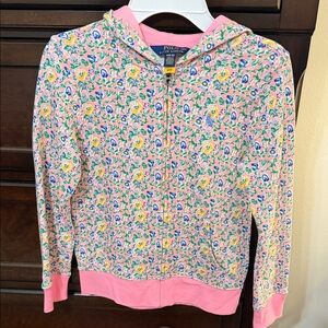Polo by Ralph Lauren Kids Floral Zip-Up Hoodie - Pink Multi